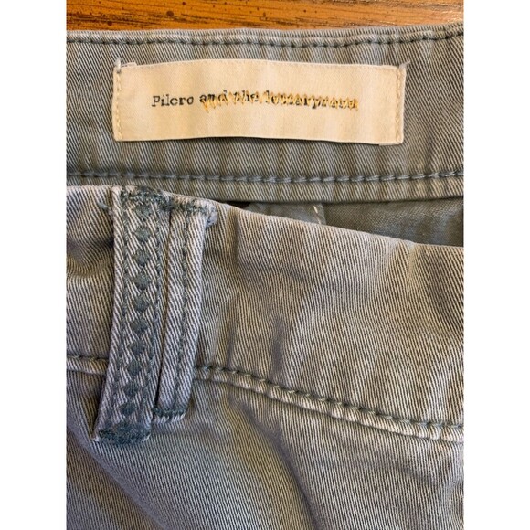 Anthropologie Pilcro Moss Green Pants Jeans Women's 35x29 Hyphen Fit Embroidered - Picture 2 of 14